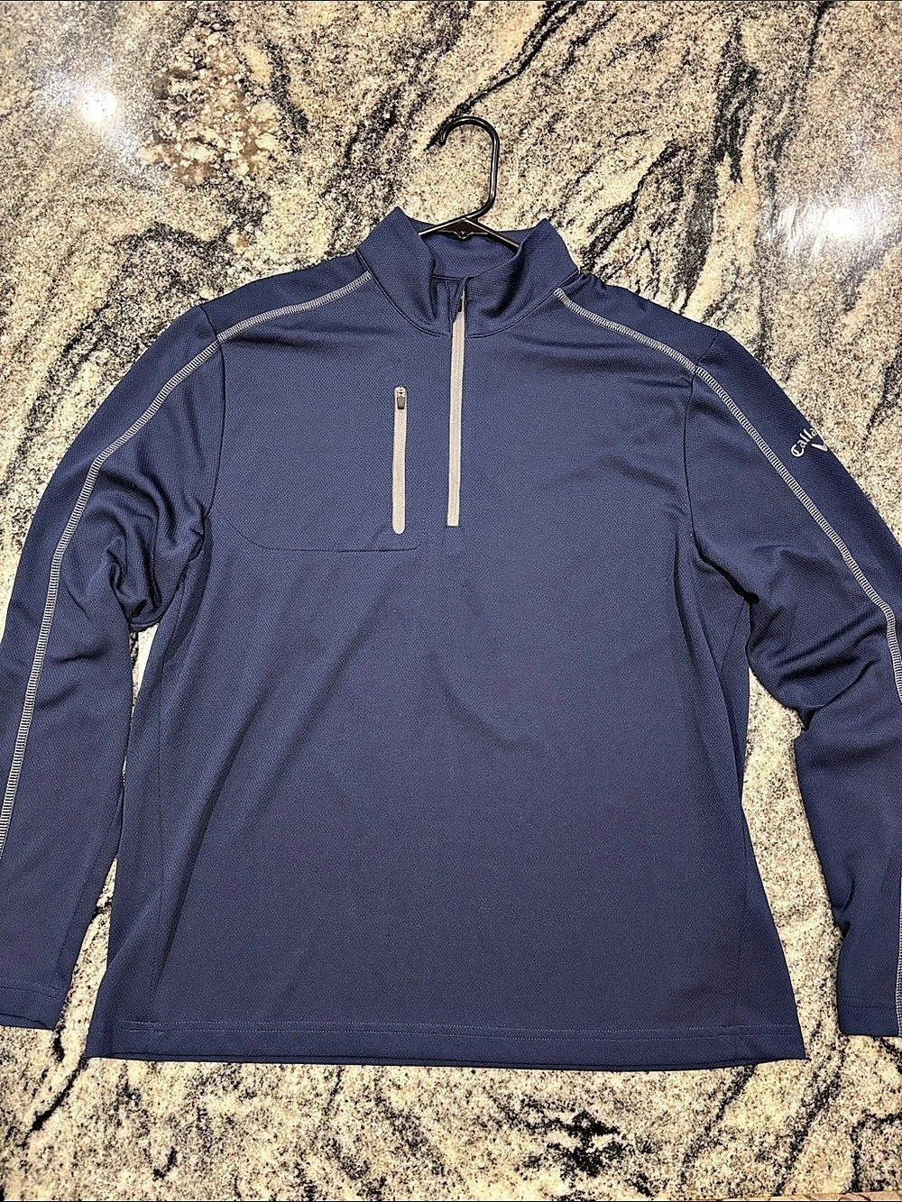 Callaway Men's Quarter-Zip Pullover with Pocket Blue